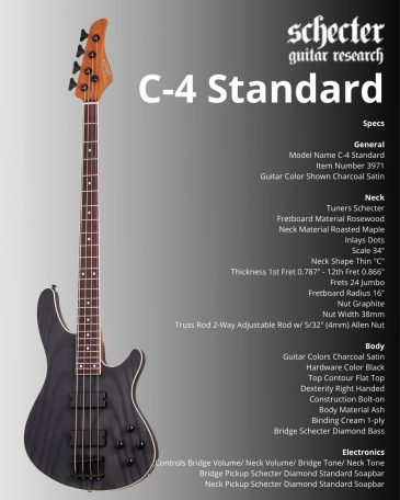 Bass Schecter C-4 Standard